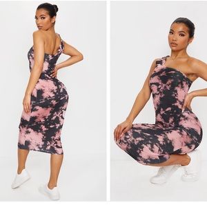 Prettylittlething maxi one shoulder dress